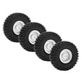 thumbnail image 4 of RC Vehicle Wheels Tires, 4Pcs Remote Control Car Rubber Tires 55mm Aluminium Alloy Front and Rear Wheels for AXIAL SCX24 1/24 RC Car Crawler, 4 of 7