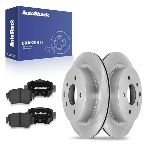 AutoShack Rear Brake Rotors Premium Ceramic Brake Pads | Replacement for 2019 Nissan Qashqai Rogue Sport 2.0L 2.5L AWD FWD | 6-PC Brake Kit