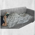 thumbnail image 6 of Winter Soft Flannel Fleece Throw Blanket, Hand Drawn Style Poinsettia Flowers Romantic Vintage Botanical Nature, Cozy Plush for Indoor and Outdoor Use, 50" x 60", Grey White Pale Blue, by Ambesonne, 6 of 6