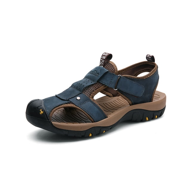 Sandales de Randonnée pour Homme Décontractées Respirantes Plage Bout Fermé Chaussures d'Eau Confortables Légères Sport Bleu 10 US