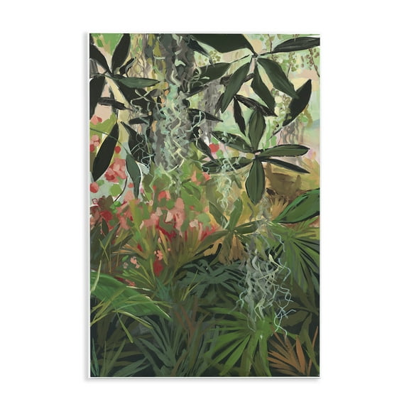 Stupell Industries Dense Rain Forest Plants Landscape & Nature Painting Unframed Art Print Wall Art, 10 x 15