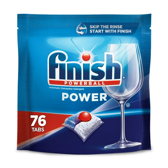 Finish Power Dishwasher Pod No Pre-Rinse Dishwasher Detergent Dishwasher Tabs For Deep Clean & Shine with Degreasing Power 76 Count