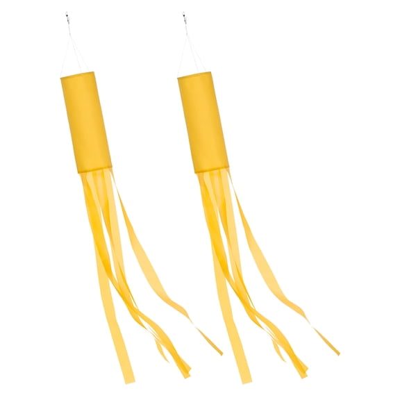 2Pack 59 In/150cm Windsock Flag Colorful Wind Socks Hanging Decor for Garden Yellow