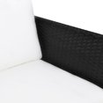 thumbnail image 2 of vidaXL 3 Piece Garden Lounge Set with Cushions Poly Rattan Black, 2 of 4