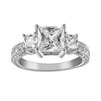 925 Sterling Silver Princess Promise Rings for Her & Engagement Rings Make Great Valentines Gift for Women