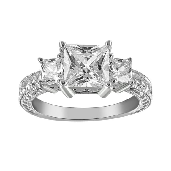 925 Sterling Silver Princess Promise Rings for Her & Engagement Rings Make Great Valentines Gift for Women