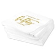 thumbnail image 3 of Koyal Wholesale Cheers to Fifty, Funny Quotes Cocktail Napkins, Gold Foil, Bulk 50 Pack Count 3 Ply Napkins, 3 of 5