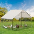 thumbnail image 3 of Large Metal Chicken Coop with Premium Anti-Rust Steel & Anti-Ultraviolet Waterproof Cover, 3 of 6