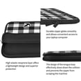 thumbnail image 5 of Bingfone Anchor Black Tartan Plaid Laptop Sleeve Case 13 Inch, 360° Protective Computer Carrying Bag, 5 of 9