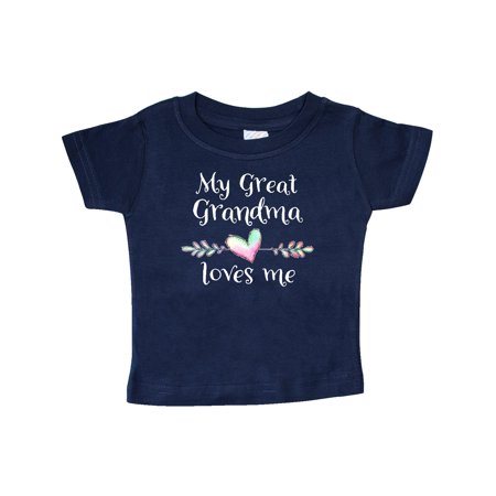 

Inktastic My Great Grandma Loves Me- Heart Great Grandchild Gift Baby Boy or Baby Girl T-Shirt