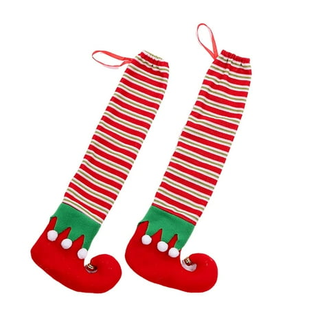 

1Pair Christmas Table Leg Covers Christmas Chair Socks Table Chair Leg Covers for Christmas Decor