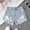 Blue, variant on SNKSDGM Back-to-School Girls Ripped Denim Shorts High Waist Distressed Hem Summer Fashion Teenage Casual Elastic Waist Comfortable Jean Shorts for 8-12 Years Old