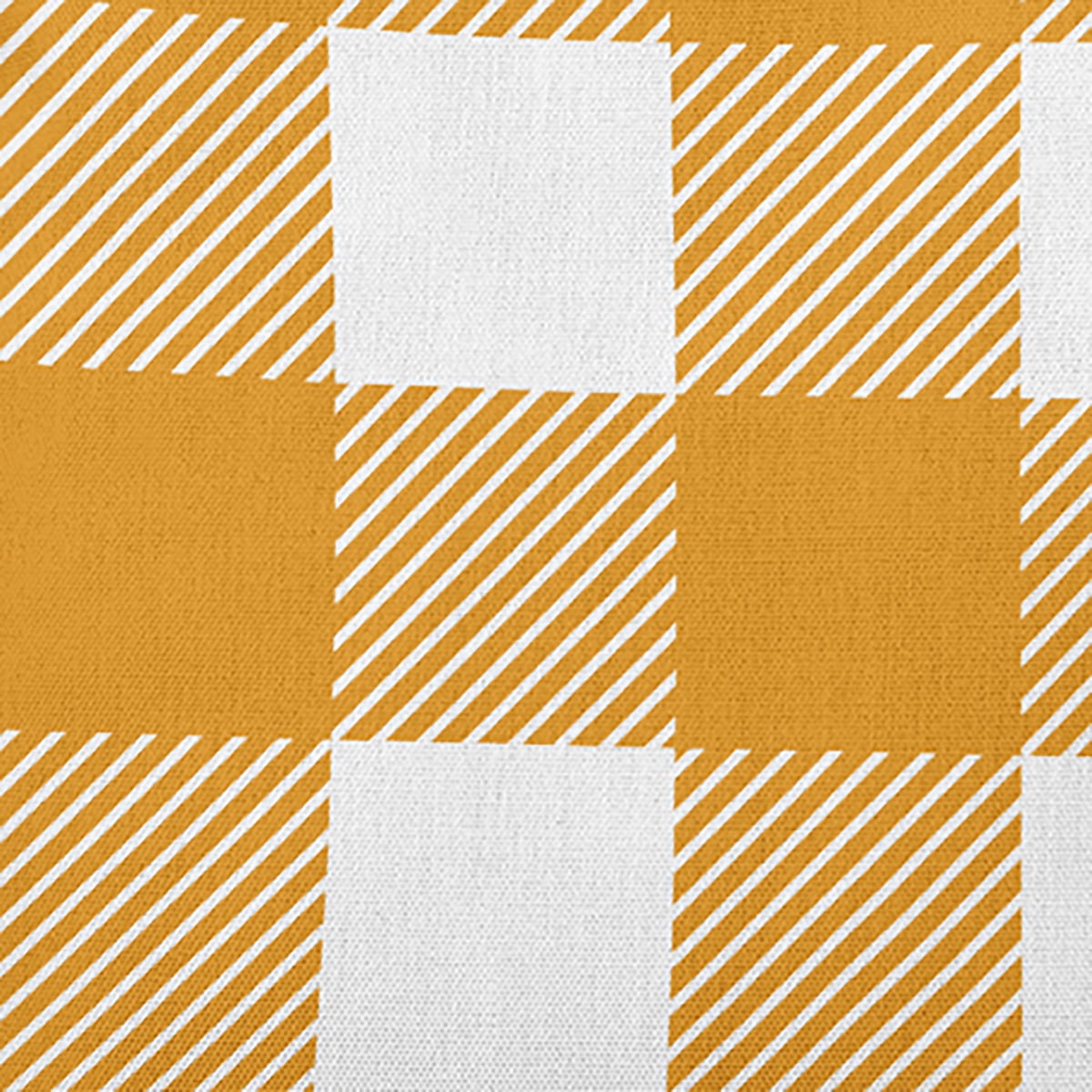 20" x 20" Simply Daisy Buffalo Plaid Polyester Indoor/Outdoor Pillow, Golden Mustard Qty 1