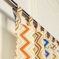 thumbnail image 5 of The Art Box Window Curtains Panel Set, Cotton Tab Top Panels, Zig Zag Printed Blackout Curtains, Living Room Privacy Curtain, Orange & Blue, 35"w x 108"l in, 5 of 8