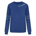thumbnail image 4 of HOMBOM Trendy Sweatshirt for Women Crew Neck Graphic Pullover Long Sleeve Cute Christmas Navy Womens Tops, 4 of 4