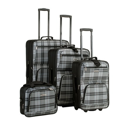 Rockland Luggage Fashion Collection 4 Piece Softside Expandable Luggage Set