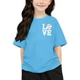 thumbnail image 4 of Vêtements pour Filles T-Shirts à Manches Courtes Imprimés pour Filles T-Shirts d'Été pour Ados Col Rond T-Shirts Mignons pour Filles 8-9 Ans Mode Filles, 4 of 7