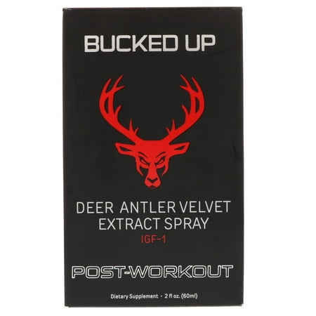 Bucked Up  Deer Antler Velvet Extract Spray  Post Workout  2 oz  60
