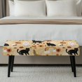 thumbnail image 4 of FKELYI Dining Bench Cover Anti-Dust Halloween Ghost Pumpkin Cat Print Bench Seat Cushion Covers Stretchy Fabric Furniture Protector Slipcover for Bedroom Living Room, 4 of 7