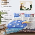 thumbnail image 3 of 3 Piece American Flag Duvet Cover Set Twin Size,Microfiber Comforter/Quilt Cover with Corner Ties and 2 Pillowcases,Country Eagle Independence Day Blue Red All Season Soft Bedding with Zipper Closure, 3 of 8