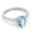 thumbnail image 3 of Diamond-Capitals 2.30 Carat Pear Cut Aquamarine Gemstone Lovely Wedding Ring for Fiancee 14K White Gold Size 8, 3 of 8