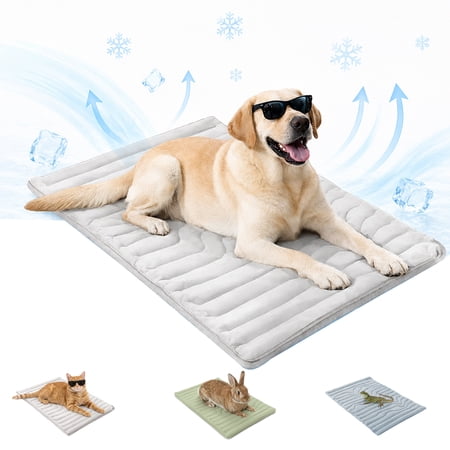 Kobolaf Dog Cooling Mat, 48.0 × 28.0 in, Washable Soft Pet Pad with Breathable Fabric, Portable Lightweight Pet Bed for Dogs, Cats, Crates, Car & Outdoor Use