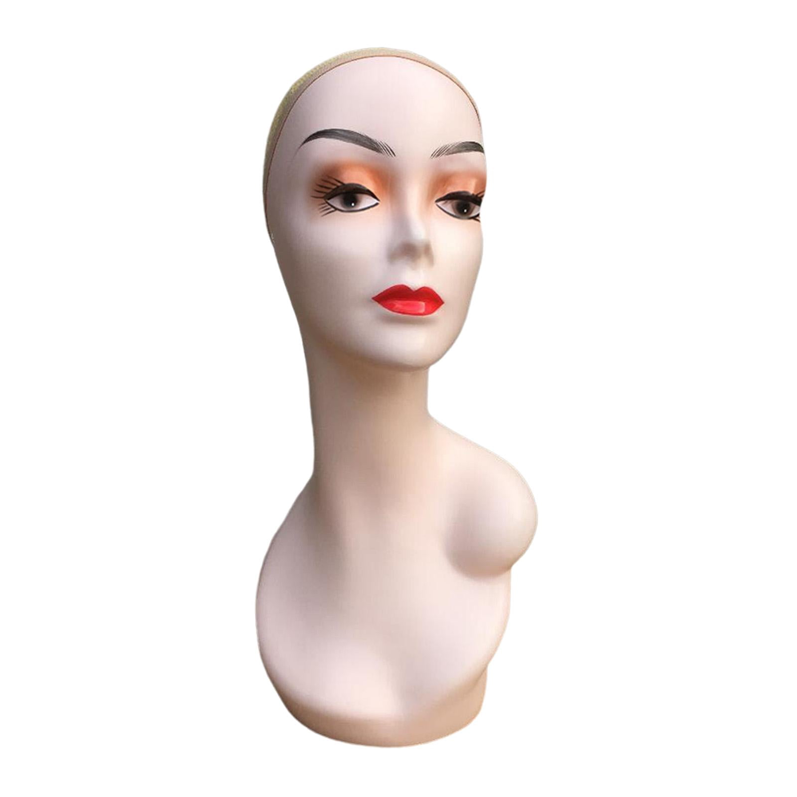 Female Mannequin Head, Doll Head ,Professional Makeup Cosmetology Female Training Head , Bald Manikin Head for Home ,Shop Hat Hair Style I