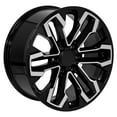 thumbnail image 4 of OE Wheels CV69 20 Inch Rim Fits Silverado 1500 Style 6x139.7 20x9 Gloss Black Machined - Hollander 5905 (1), 4 of 5