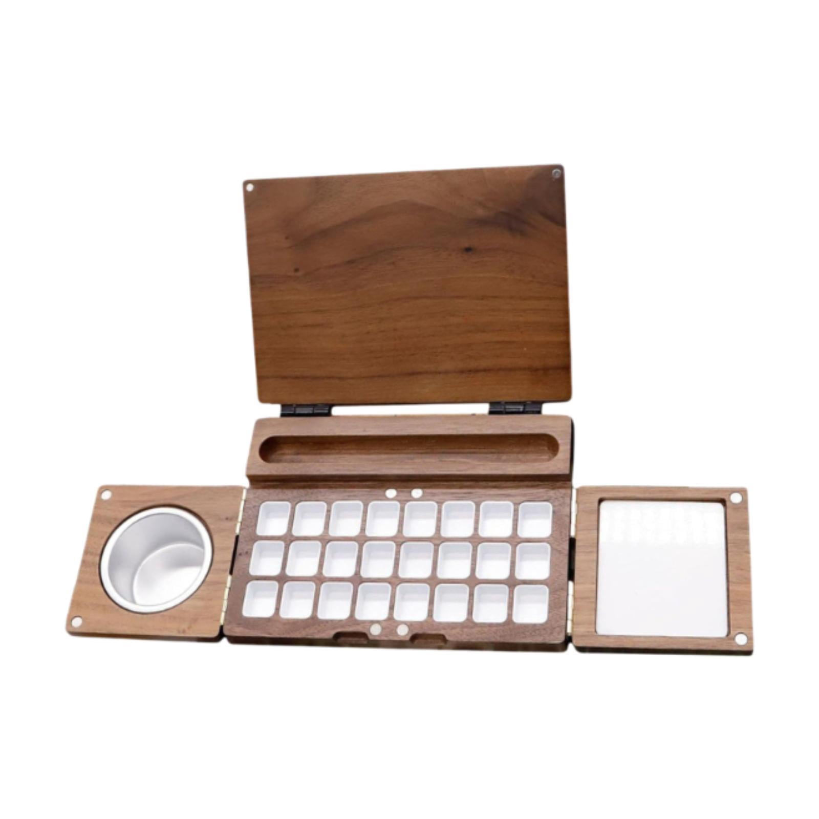 BLESIYA Watercolor Paint Supplies Handmade Portable Travel Empty Palette Box
