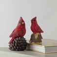 thumbnail image 2 of Northlight 5.5" Red Cardinal Bird Sitting on a Pine Cone Christmas Figurine, 2 of 5
