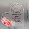 thumbnail image 3 of Gifts To Express Gratitude For Both Men And Women 3.9X3.9 Inch Decorative Motivational Items For Office Desks Inspirational Acrylic Heart Plaques Tokens Of Appreciation For Coworkers Thank You Sign, 3 of 5