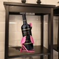 thumbnail image 2 of Portabotellas de vino con forma de flamenco, portabotellas para bebidas, escultura de metal, 2 of 7