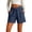 Dark blue, variant on Women's Jean Shorts Drawstring Mid Waisted Denim Shorts with Pockets Casual Summer Jeans Trendy by Yigetop Black S