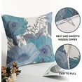 thumbnail image 6 of Vintage Flowers Pillow Covers 20x20 Inch Set of 2 Teal Blue Black Floral Leaves Decorative Square Throw Pillows For Couch Rustic Square Pillow Cases Home Decor For Living Room Sofa Porch Outdoor, 6 of 6