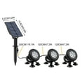 thumbnail image 3 of xaoyunyn Solar Powered Waterproof Outdoor LED Spotlights for Garden and Pond Auto ON/OFF Dimmable Submersible Light with Adjustable Head and Solar Panel, 3 of 9