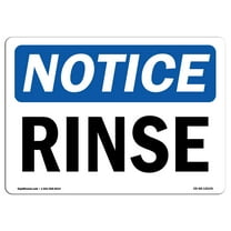 OSHA Notice Signs - Rinse | Decal | Protect Your Business, Construction Site, Warehouse & Shop Area |  Made in the USA