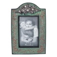 thumbnail image 2 of Western Silver Roses Turquoise Faux Tooled Leather Picture Photo Frame 4"X6", 2 of 5