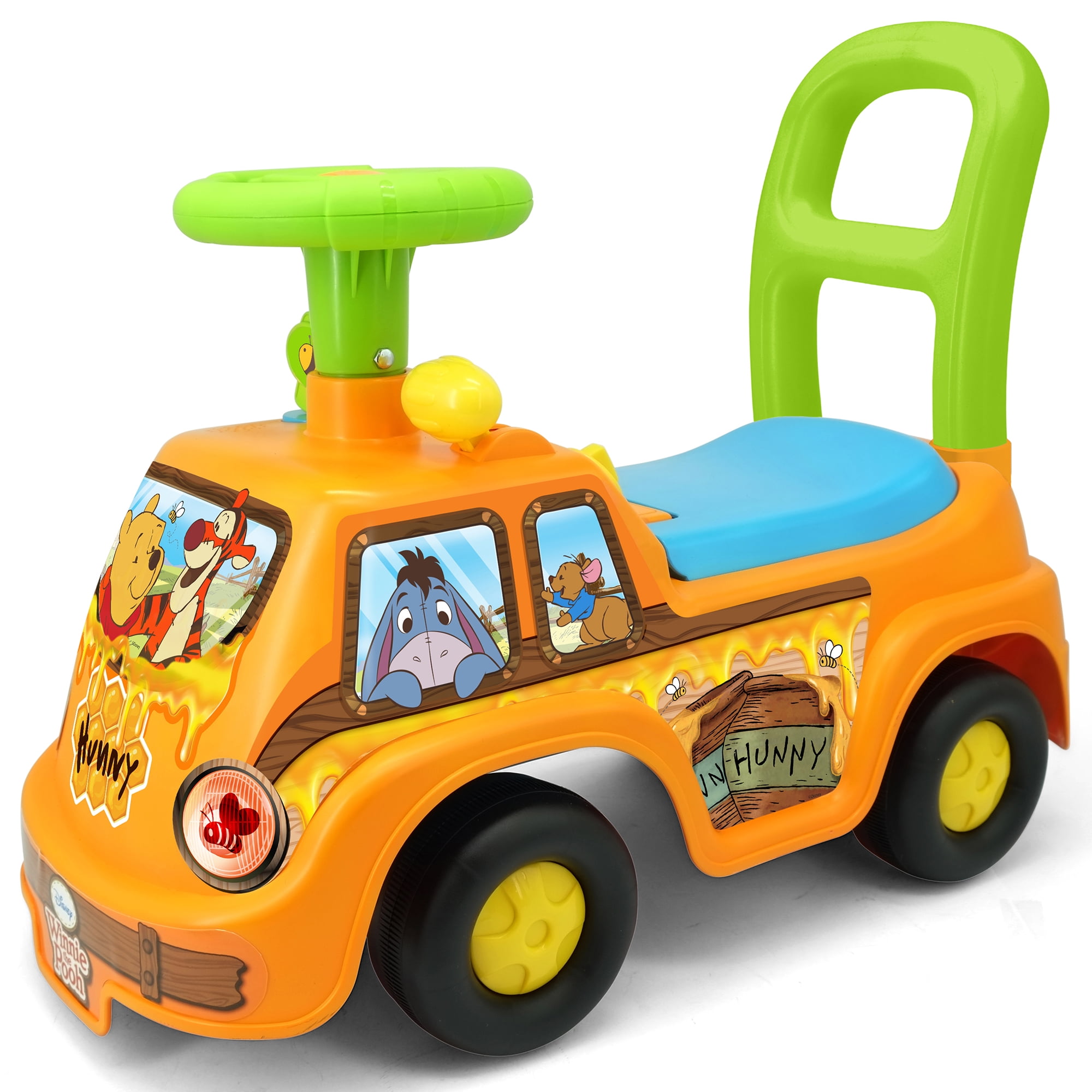 Kiddieland: My First Adventure Ride-On: Pooh Honey Van - Disney Lights & Sounds Foot-To-Floor Vehicle, Interactive Dashboard, Toddlers Ages 12-36mo