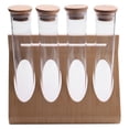 thumbnail image 1 of Wooden Coffee Beans Tea Display Rack Stand Glass Test Tube Sealed Storage Decorative Ornaments Cere Hy, 1 of 5