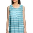 thumbnail image 5 of Moomaya Printed Sleeveless Nightdress For Ladies Button Placket Nightwear, 5 of 6