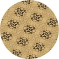 thumbnail image 1 of Ahgly Company Tapis Rond Lavable en Machine Intérieur Transitionnel Jaune Orange, 7 Pieds Rond, 1 of 7