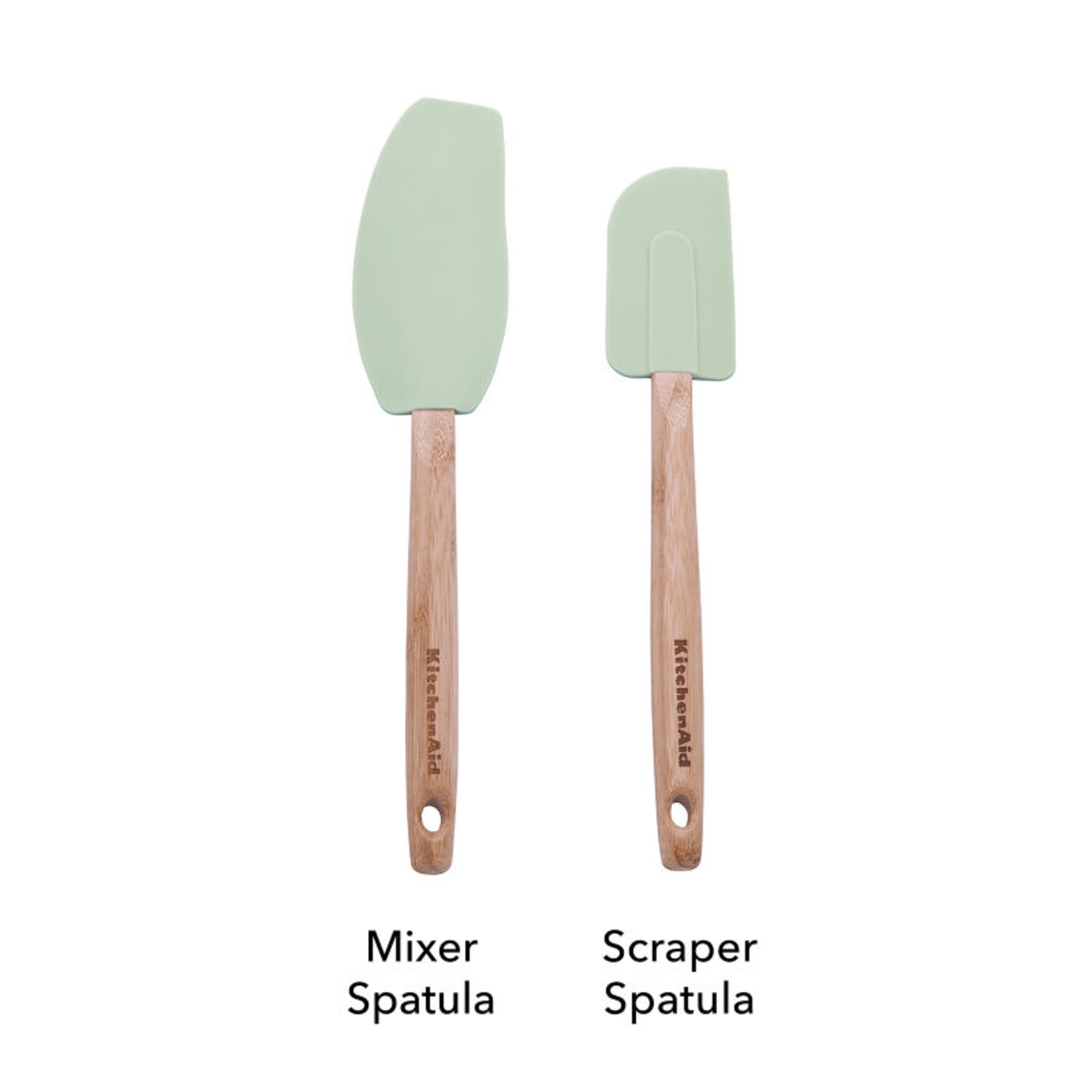New KitchenAid Mint Pistachio Silicone Set of 2 Spatula Set (HPIA) Light  Green
