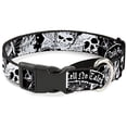 thumbnail image 1 of Buckle-Down "Dead Men Tell No Tales Black White" Martingale Dog Collar, 1 of 1