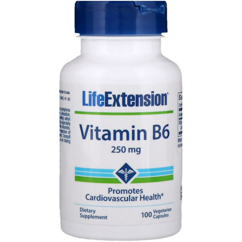 Life Extension Vitamin B6 250 mg 100 Vegetarian Capsules
