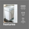 thumbnail image 4 of Household Essentials Glidez Chrome Plated Steel Pull Out 9 Gallon Plastic Trash Can, 4 of 10