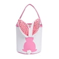 thumbnail image 6 of Easter Gift Basket Qwtwty Happy Easter Bunny Long Ears Bags Easter Basket with LED Light Buckets Easter Tote Bags Children Gift Storage Handbag, 6 of 9
