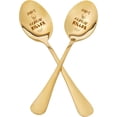 thumbnail image 1 of 2Pcs Dad's Cereal Killer Spoon with Gift Box Golden Engraved Stainless Steel Table Spoons for Friends Families Festival Christmas Birthday Wedding 7.2'', 1 of 6