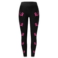 thumbnail image 5 of YUWHUA Women's High Waisted Leggings Breast Cancer Awareness Petite Purple Joggers Ladies Yoga Pants, 5 of 5