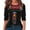 Black, variant on Youmylove Women Fashion Boho Print Long Sleeve Shirt Splice Loose Tops Womens T-Shirts