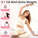 thumbnail image 3 of Set de Pilates MIELIA, 16 unidades, color rosa, con 15 círculos mágicos y pesas de 1 kg, 3 of 8